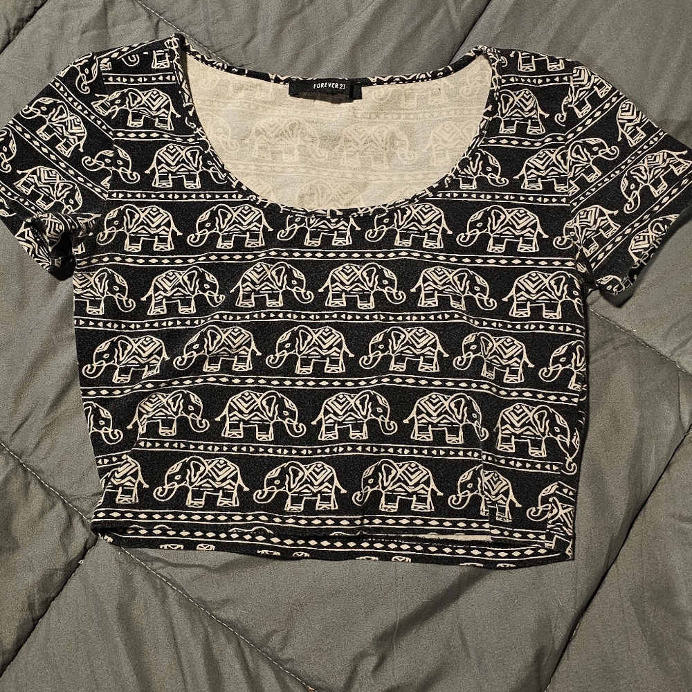 Elephant crop top